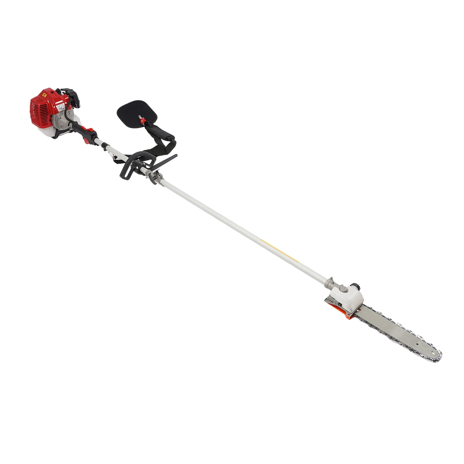 Durable Garden Trimmer – 1.25kw Engine, Adjustable 7.87-11.48ft Long Pole, and Manganese Steel Saw Chain