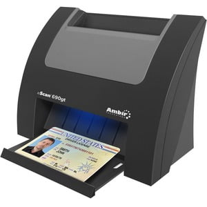 Ambir nScan 690gt Duplex ID Card Scanner - 48-bit Color - 8-bit Grayscale -