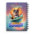 thumbnail image 2 of Retro Surfing Corgi in Cool Sunglasses Hello Summer Waves Spiral Bound Journal Welsh Corgi Dog Lover Gifts Idea 5x7in Spiral Notebook - 10001, 2 of 5