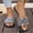 Black, variant on Women's Square Toe Strap Flat Slippers, Sequin Design Matching Style Fashion Casual Outerwear Stylish Comfortable Footwear Black 9