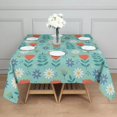 thumbnail image 3 of Pioneer Flower Floral Print Pattern Square Tablecloth, Waterproof Wipeable Spillproof Washable Table Cover for Home Kitchen Party Decor, 42"x42", 3 of 6