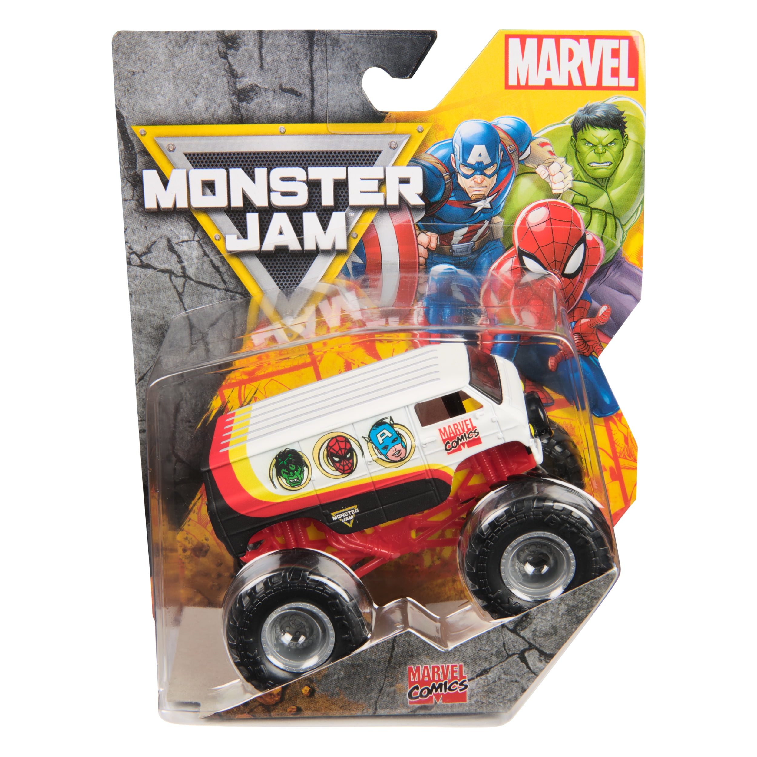 Monster Jam, Marvel Official Marvel Comics Monster Truck, Die-Cast Vehicle, 1:64 Scale, Super Hero Kids Toys for Boys Ages 3 and up