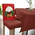 thumbnail image 5 of Christmas Dining Chair Covers, Merry Christmas Bells Pine Branches Red Stretch Parsons Chair Slipcovers Protector Chair Cover for Dining Room， Set of 6, 5 of 6