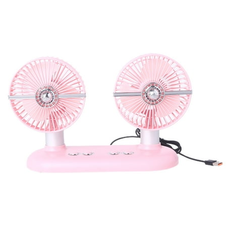 

Car Home USB Powered Fan 90 Degree Oscillation 10W 3 Speed Dual Head Fans