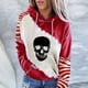 thumbnail image 2 of Moda mujer manga larga otoño camiseta impresión bolsillos con capucha blusa Tops Fridja  fjkfkj8173, 2 of 5
