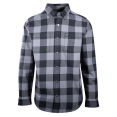 thumbnail image 1 of Harley-Davidson Men's Blue Grey Black Plaid Snap On Button L/S Woven Shirt (S16), 1 of 7