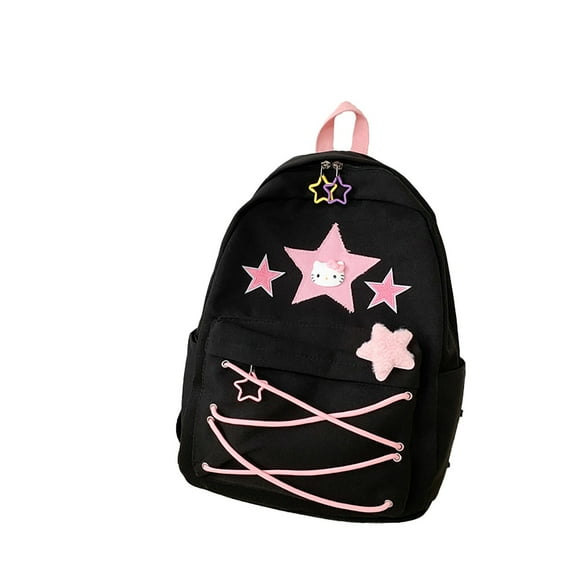 Sanrio Backpack Student Travel Backpack, Casual Sanrio Hello Kitty Character Bag Cartoon Style Laptop Backpack, Sanrio Themed Back to School Shoulders Backpack for Commuters and Students