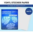 thumbnail image 1 of Printable Vinyl Decal Sticker Paper - 20 Premium Matte Waterproof Paper Sheets for Inkjet Printer - Dries Quickly and Holds Ink Perfectly, 1 of 6