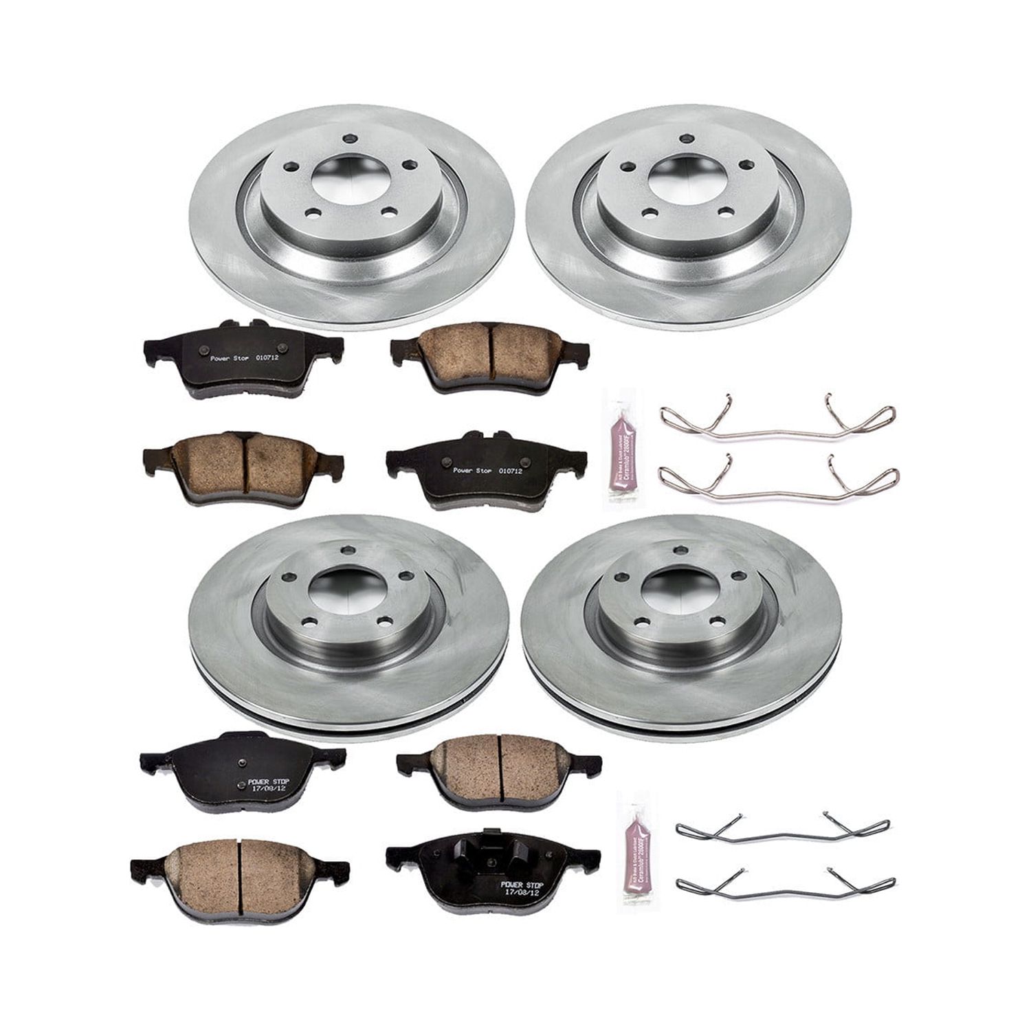 PowerStop Front and Rear Stock Replacement Brake Pad and Rotor Kit Fits: MAZDA Select Models KOE5804