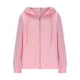 thumbnail image 4 of vigerkar Zip Up Cardigan Sweatshirts for Women Long Sleeve Lightweight Hoodie Oversized Casual Hoodies Sweater Fashion Jackets (Pink, M), 4 of 6