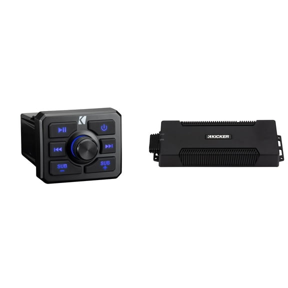 Kicker Power Sports Bundle, Bluetooth Source, 5 Channel Amp