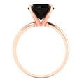 thumbnail image 4 of 2.5 ct Round Cut Natural Onyx Solitaire Engagement Ring for Women in 18K Rose Gold, 4 of 5