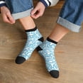 thumbnail image 3 of Fuzoiu Blue Snake Print Adult Socks, Crew Moisture-wicking Socks, Unisex Cushion Crew Socks,Casual Sports Ankle Socks, 3 of 7