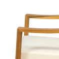 thumbnail image 5 of Barclay Acacia Wood Outdoor Club Chair with Cushion, Teak and Beige, 5 of 7