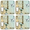 thumbnail image 1 of Vinyl Drink Coasters - Set of 4 - Martini, 1 of 3
