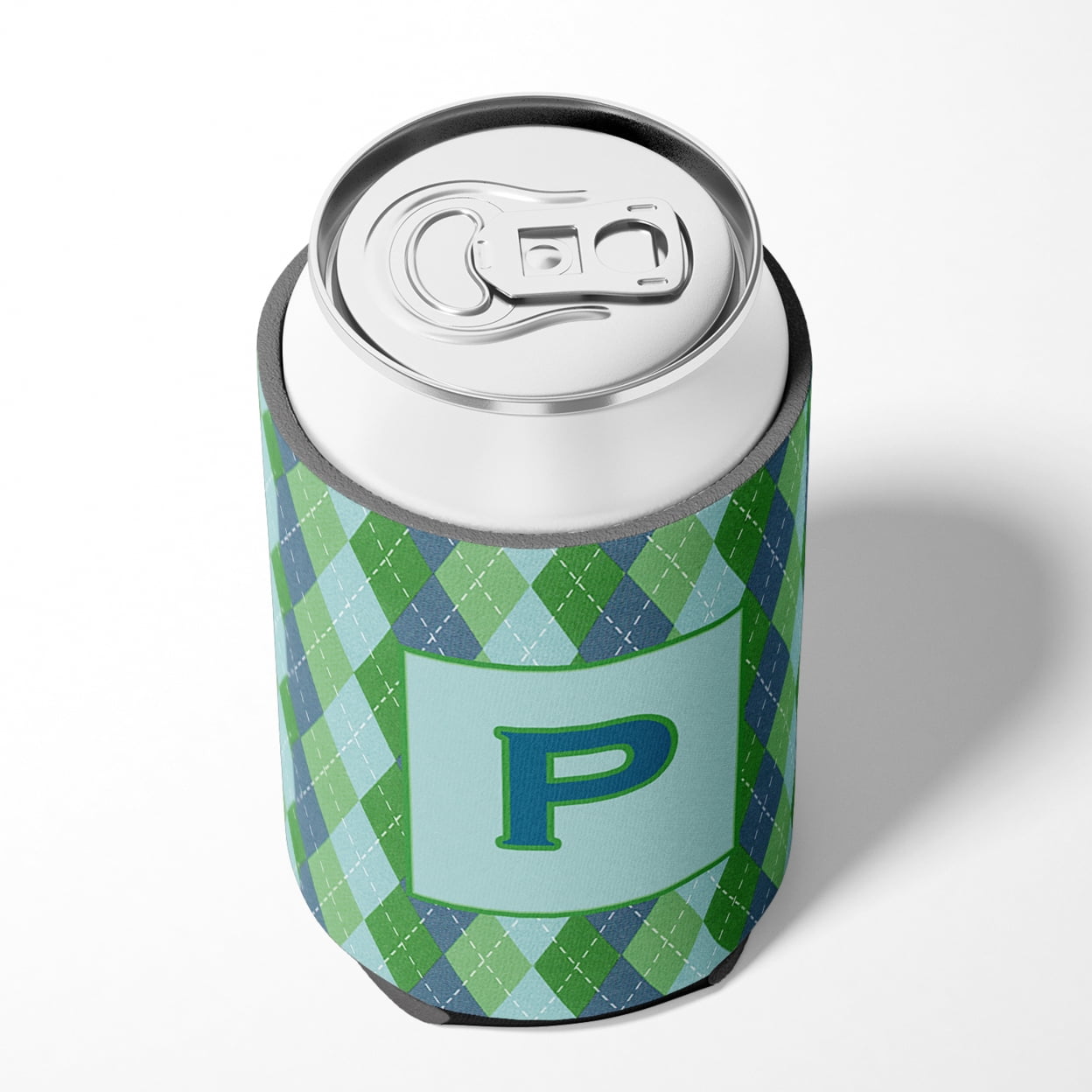 Letter P Initial Monogram - Blue Argoyle Can or Bottle Hugger