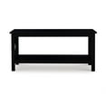 thumbnail image 4 of Linon Table Basse en Bois de Pin Massif Noir, 4 of 13