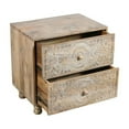 thumbnail image 2 of Cory 2-Drawer Solid Wood Nightstand With Metal Glides in Natural Finish, 2 of 3