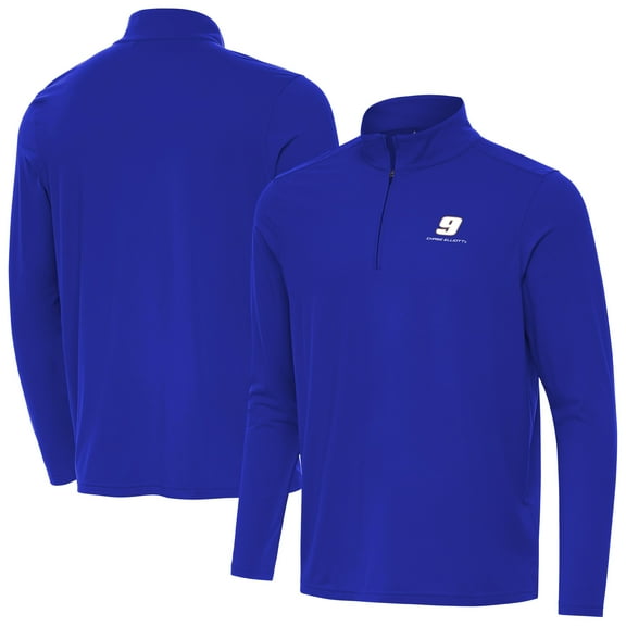 Men's-Antigua  Royal Chase Elliott Intent Quarter-Zip Top