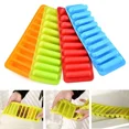thumbnail image 2 of Molde de silicona para cubitos de hielo, 10 rejillas, tira larga antiadherente para galletas de gelatina de Chocolate, bandeja para barra de helado para hornear DIY, herramienta de cocina, 2 of 5