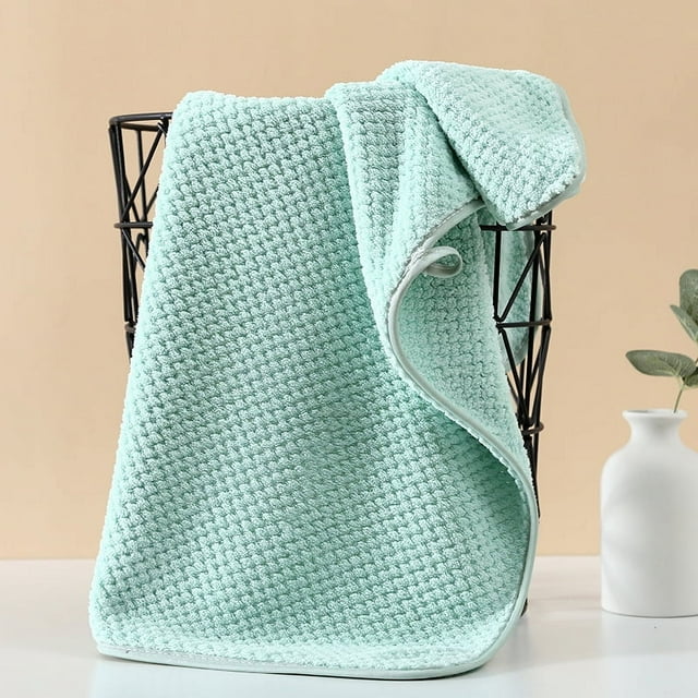 Juego de toallas de piña, toalla cuadrada de vellón de coral suave, absorbente, no se desprende fácilmente el cabello, toalla facial para hombres y mujeres