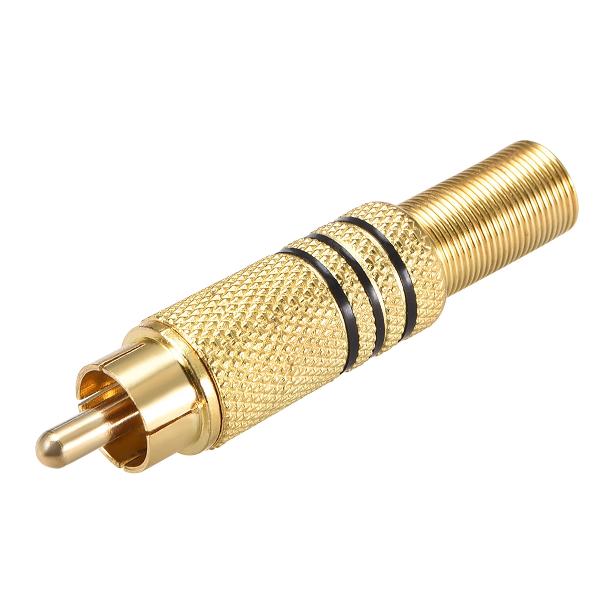 RCA Stereo Male Solder Connector Audio Video Cable Power Adapter Goldplated