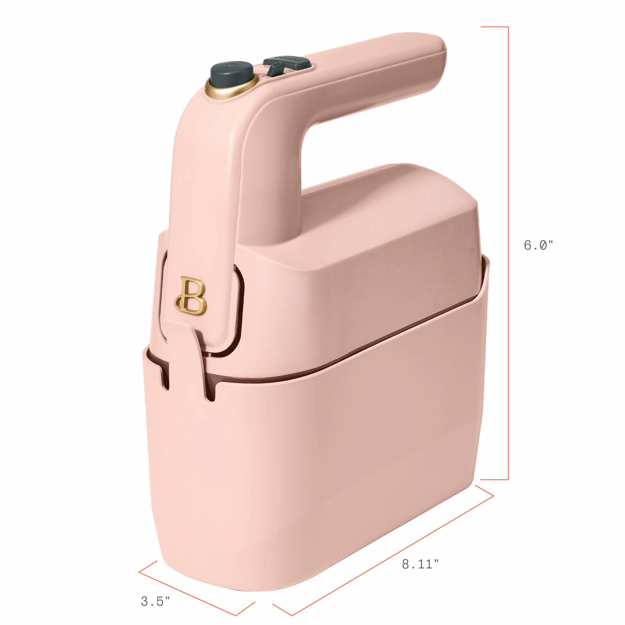 Beautiful 6-Speed Electric Hand Mixer, Rose by Drew Barrymore