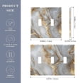 thumbnail image 3 of Dailycode Light Switch Plate Covers 2 Gang Wall Plate Plastics Outlet Covers for Kitchen Home Office Decor White Gold Marble, 3 of 8