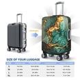 thumbnail image 3 of Cauagu Emerald Color Gold Marble Print Travel Luggage Cover,Travel Dust-proof Suitcase Cover Softside Suitcase Protector for 18-32inch,Not Included Suitcase, 3 of 8
