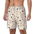 thumbnail image 2 of Uemuo Milk Tea Pattern Mens Swim Trunks Quick Dry Board Shorts with Mesh Lining, Stretch Beach Shorts Quick Dry No-Chafing Board Shorts-Small, 2 of 9