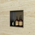 thumbnail image 4 of Logmey 15x15 Inch Stainless Steel Matte Black Bathroom Shower Niche Square Built-in Wall Shower Shelve, Living room/Bedroom/Kitchen Storage Shelve, 4 of 9