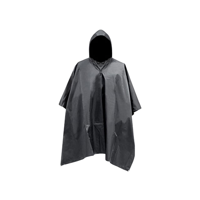 Cateissary Chubasquero Unisex senderismo Camping Poncho con capucha impermeable a prueba de viento impermeable Camping ropa impermeable cubierta de lluvia Paraguas de lluvia Negro Cateissary HA067073-07