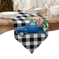 thumbnail image 4 of Table Runner Dresser Scarves Christmas Blue Truck Xmas Tree Cotton Linen Burlap Table Cover Farm Black White Buffalo Table Runners for Family Kitchen Dining Holiday Party Banquet Decor, 4 of 5