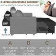 thumbnail image 4 of Pull Out Loveseat Sleeper, 3-in-1 Convertible Sleeper Sofa Bed with 2 USB Ports & 2 Pillows & Side Pockets, 55.5" Velvet 2 Seat Sofa with Pull Out Bed for Living Room, Black, 4 of 7