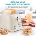 thumbnail image 2 of Ultrean Toaster 2 Slice with Extra-Wide Slot for Toasting Bagels, Breads, Waffles & More, Stainless Steel Material with Removable Crumb Tray, 6 Brown, 2 of 8