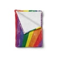 thumbnail image 2 of Vintage Rainbow Soft Flannel Fleece Blanket, Weathered Looking Colorful Rays Burst Gay Parade LGBTI Festival Celebration, Cozy Plush for Indoor and Outdoor Use, 50" x 70", Multicolor, by Ambesonne, 2 of 6