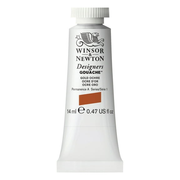 Winsor & Newton Designers Gouache Color, 14ml Tube, Gold Ochre