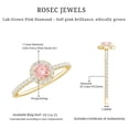 thumbnail image 5 of Rosec Jewels IGI Certified Lab Grown Pink White Diamond Engagement Ring 1 Carat - Fancy Pink Color and VS1 Clarity Pink Diamond, 18K Yellow Gold, US 8.00, 5 of 8
