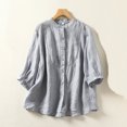 thumbnail image 2 of CEHVOM Blouse Mode Femme Manches Courtes Col Rond Décontracté Élastique Confortable en Liquidation, 2 of 7