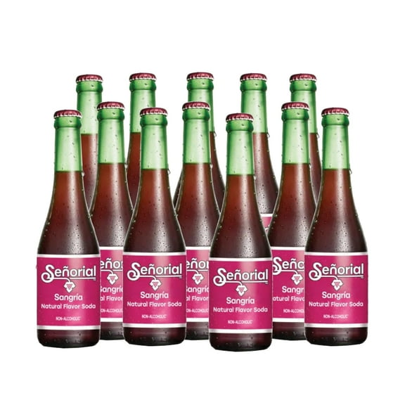 Jarritos Sangria Señorial Sparkling Non-Alcoholic Sangria 11.16 fl. oz. Glass Bottle Case (12-Pack)