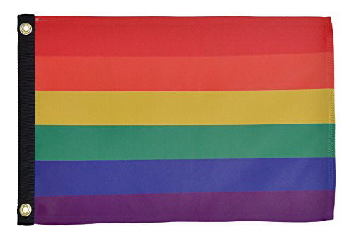 12 by 18-Inch In the Breeze Printed Rainbow Lustre Grommeted Boat Flag