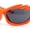 Orange - Black, variant on Runway Thorny Beveled Wrap Around Plastic Sport Sunglasses All Black