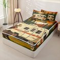 thumbnail image 2 of catabedysis Retro Camping Zipper Twin Comforter Sets with Fitted Sheet and 2 Pillowcases,Wildlife Print Zipper Bedding Set For Boys,Multicolor,Black Reversible,4 Pieces, 2 of 7