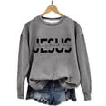 thumbnail image 4 of HAYIMI Women Letter Printed Sweatshirt Long Sleeve Shirts Pullover Fall Clothes Oversized Boho Tops Streetwear, 4 of 5
