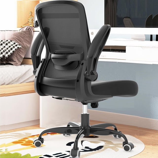 Office Chair Ergonomic Desk Chair with Adjustable Lumbar Support & Seat Height Back Mesh Computer Chair with Flip-up Armrests Task Chairs (Modern Amethyst)