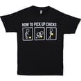thumbnail image 5 of ShirtBANC How To Pick Up Chicks Cartoon Mens T Shirt, 5 of 5
