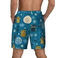 thumbnail image 4 of Fotbe Cute Colorful Owls And Trees Men’s Swim Trunks Quick Dry Swim Shorts Board Shorts with Mesh Lining-Small, 4 of 9