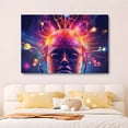 thumbnail image 3 of Una obra de arte abstracta que representa la cabeza y el cerebro humanos, póster en lienzo, decoración de dormitorio, paisaje deportivo, decoración de oficina, regalo, estilo marco, 12 x 18 pulgadas, 3 of 8