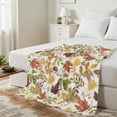 thumbnail image 6 of Fall Leaf Throw Blanket 80 X 60 Inch Maple Leaves Autumn Thanksgiving Blanket Harvest Seasonal Themed Soft Lightweight Home Office Flannel Blankets for Couch Sofa Bed Living Room Decor, 6 of 8