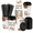 25-Elegant, variant on 50-Classic 12 oz Disposable Paper Drinking Tumblers with Lids and Straws